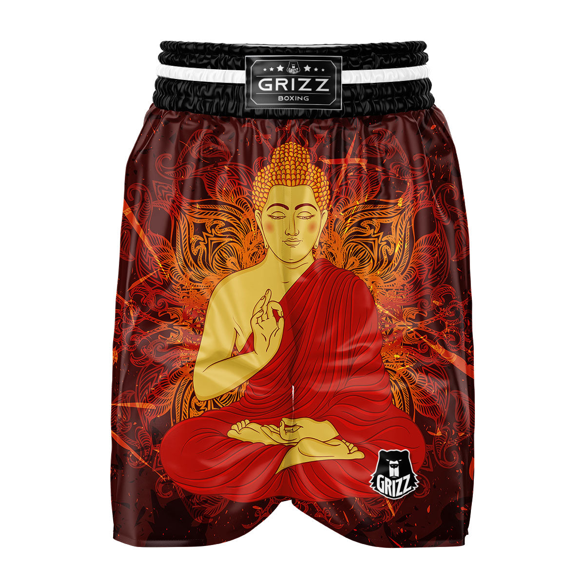 Buddha Statue Vintage Print Boxing Shorts-grizzshop