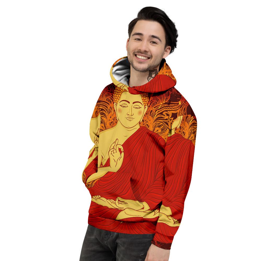 Buddha Statue Vintage Print Men's Hoodie-grizzshop