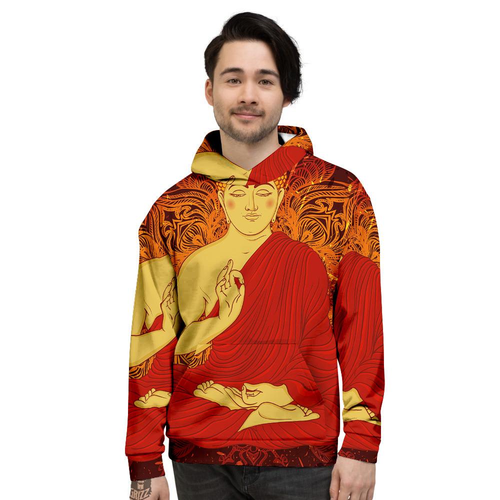 Buddha Statue Vintage Print Men's Hoodie-grizzshop