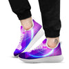 Buddha Teal And Purple Print White Athletic Shoes-grizzshop