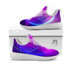 Buddha Teal And Purple Print White Athletic Shoes-grizzshop