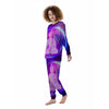 Buddha Teal And Purple Print Women's Pajamas-grizzshop