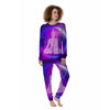 Buddha Teal And Purple Print Women's Pajamas-grizzshop