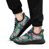 Buddha Tropical Print Pattern Black Athletic Shoes-grizzshop