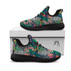 Buddha Tropical Print Pattern Black Athletic Shoes-grizzshop