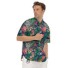 Buddha Tropical Print Pattern Men's Short Sleeve Shirts-grizzshop