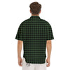 Buffalo Check Black And Green Print Men's Short Sleeve Shirts-grizzshop