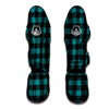 Buffalo Check Black And Teal Print Pattern Muay Thai Shin Guards-grizzshop