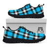 Buffalo Check Black And Turquoise Print Pattern Black Sneaker-grizzshop