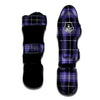 Buffalo Check Black And Violet Print Pattern Muay Thai Shin Guards-grizzshop