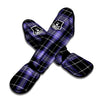 Buffalo Check Black And Violet Print Pattern Muay Thai Shin Guards-grizzshop