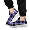 Buffalo Check Black And Violet Print Pattern White Athletic Shoes-grizzshop