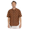 Buffalo Check Halloween Print Pattern Men's Short Sleeve Shirts-grizzshop