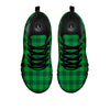 Buffalo Check Irish Green Print Pattern Black Sneaker-grizzshop