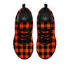 Buffalo Check Lava Orange Print Pattern Black Sneaker-grizzshop