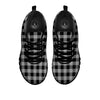 Buffalo Check Light Grey And Black Print Black Sneaker-grizzshop