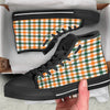 Buffalo Check St. Patrick's Day Print Pattern Black High Top Shoes-grizzshop