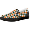 Buffalo Check St. Patrick's Day Print Pattern Black Slip On Shoes-grizzshop