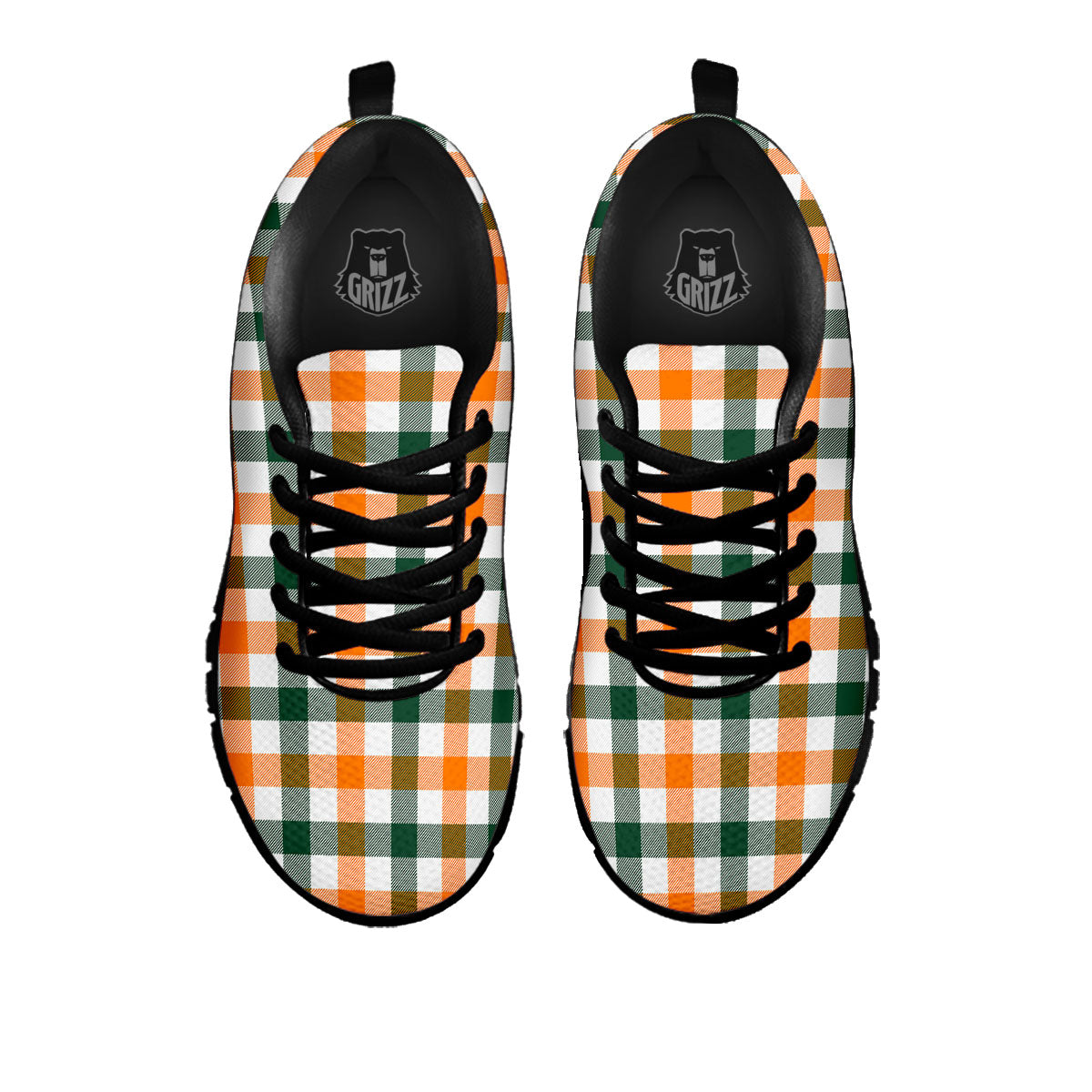 Buffalo Check St. Patrick's Day Print Pattern Black Sneaker-grizzshop