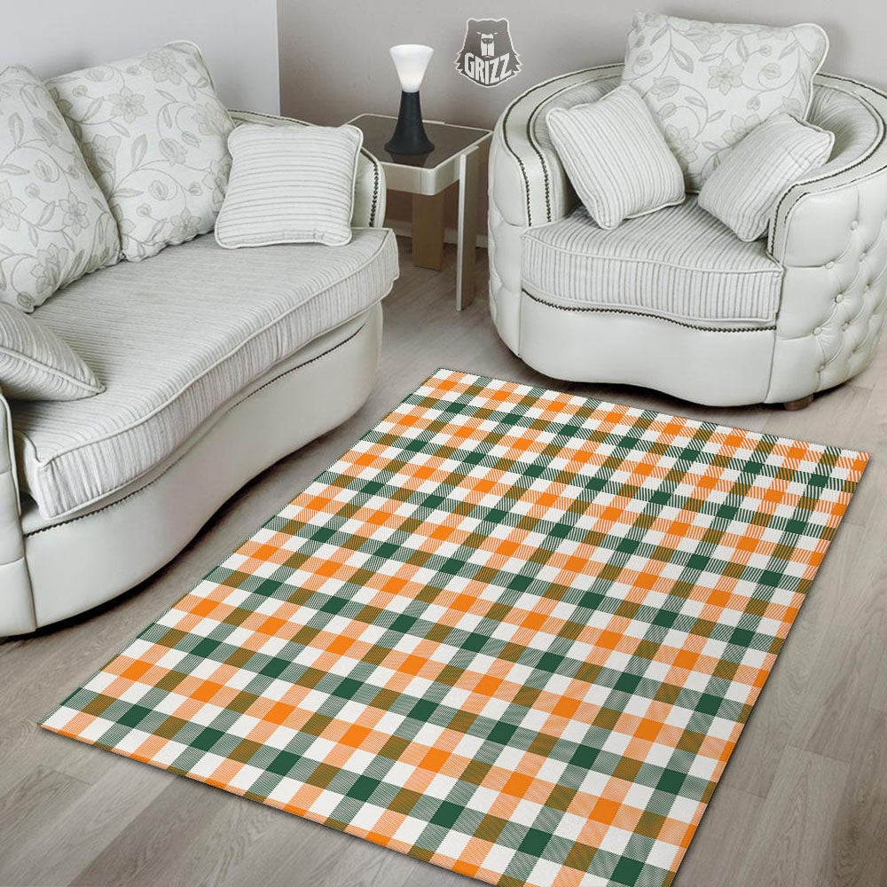 Buffalo Check St. Patrick's Day Print Pattern Floor Mat-grizzshop