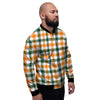 Buffalo Check St. Patrick's Day Print Pattern Men's Bomber Jacket-grizzshop