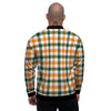 Buffalo Check St. Patrick's Day Print Pattern Men's Bomber Jacket-grizzshop