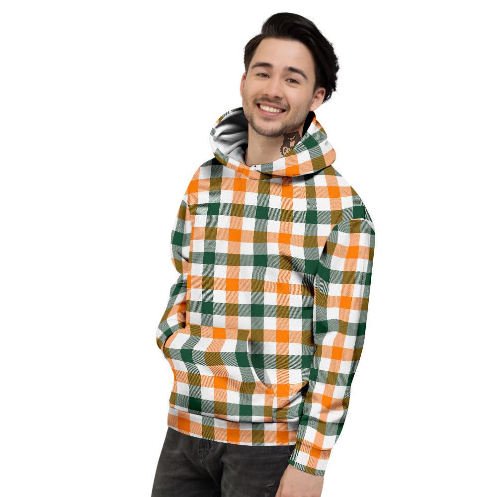 Buffalo Check St. Patrick's Day Print Pattern Men's Hoodie-grizzshop