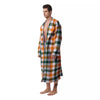 Buffalo Check St. Patrick's Day Print Pattern Men's Robe-grizzshop