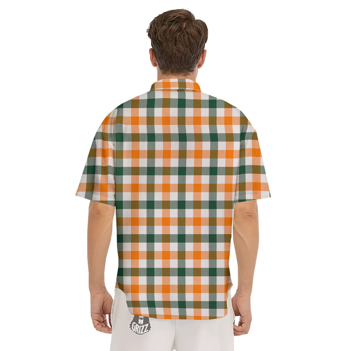 Buffalo Check St. Patrick's Day Print Pattern Men's Short Sleeve Shirts-grizzshop