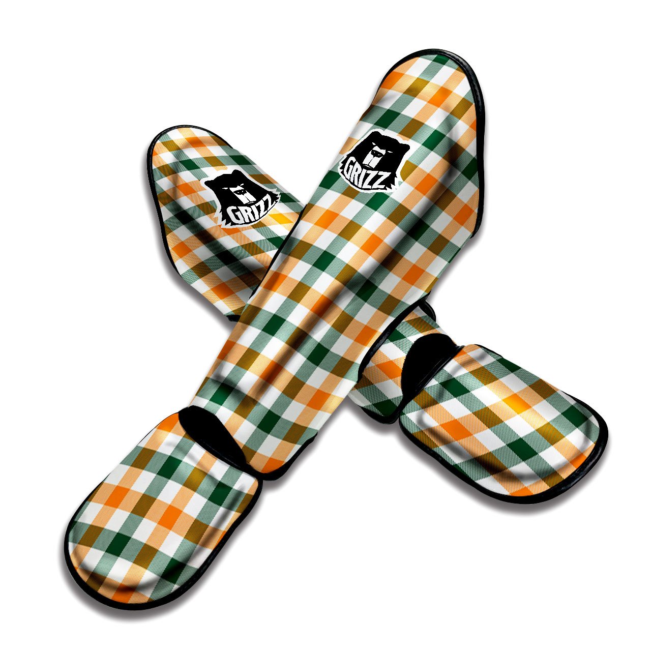 Buffalo Check St. Patrick's Day Print Pattern Muay Thai Shin Guards-grizzshop