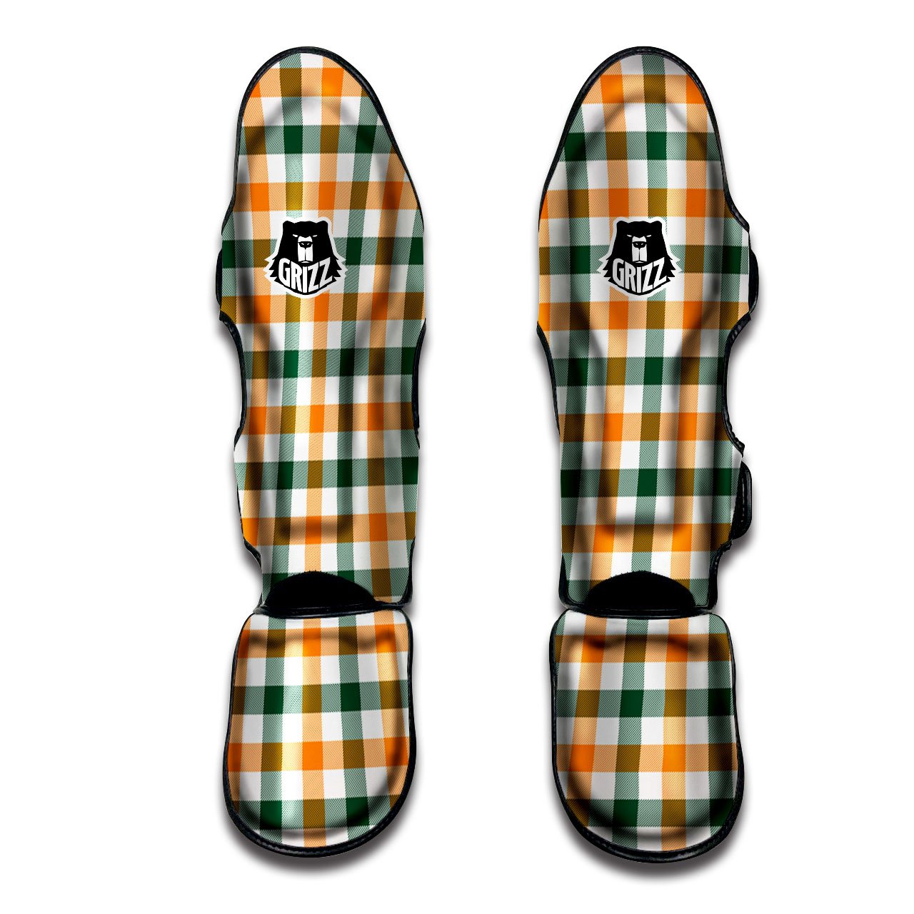 Buffalo Check St. Patrick's Day Print Pattern Muay Thai Shin Guards-grizzshop