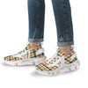 Buffalo Check St. Patrick's Day Print Pattern White Gym Shoes-grizzshop