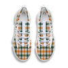 Buffalo Check St. Patrick's Day Print Pattern White Gym Shoes-grizzshop