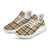 Buffalo Check St. Patrick's Day Print Pattern White Running Shoes-grizzshop