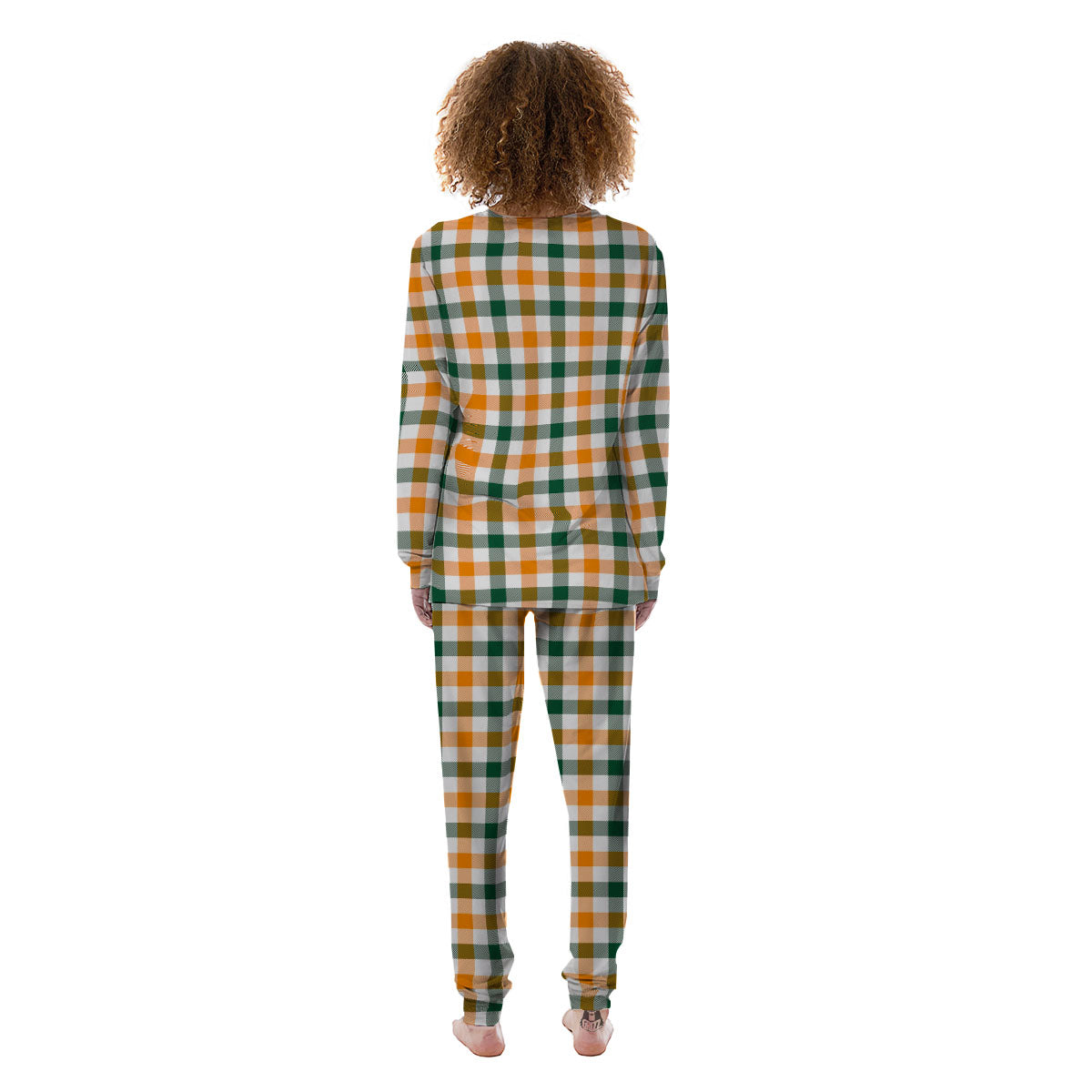 Buffalo Check St. Patrick's Day Print Pattern Women's Pajamas-grizzshop