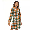 Buffalo Check St. Patrick's Day Print Pattern Women's Robe-grizzshop