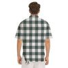 Buffalo Check White And Green Print Men's Short Sleeve Shirts-grizzshop