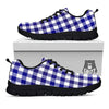 Buffalo Check White And Navy Print Black Sneaker-grizzshop