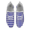 Buffalo Check White And Navy Print White Athletic Shoes-grizzshop