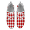 Buffalo Check White And Red Print White Athletic Shoes-grizzshop