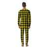 Buffalo Check Yellow And Black Print Pattern Men's Pajamas-grizzshop