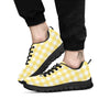 Buffalo Check Yellow And White Print Black Sneaker-grizzshop