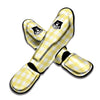 Buffalo Check Yellow And White Print Muay Thai Shin Guards-grizzshop