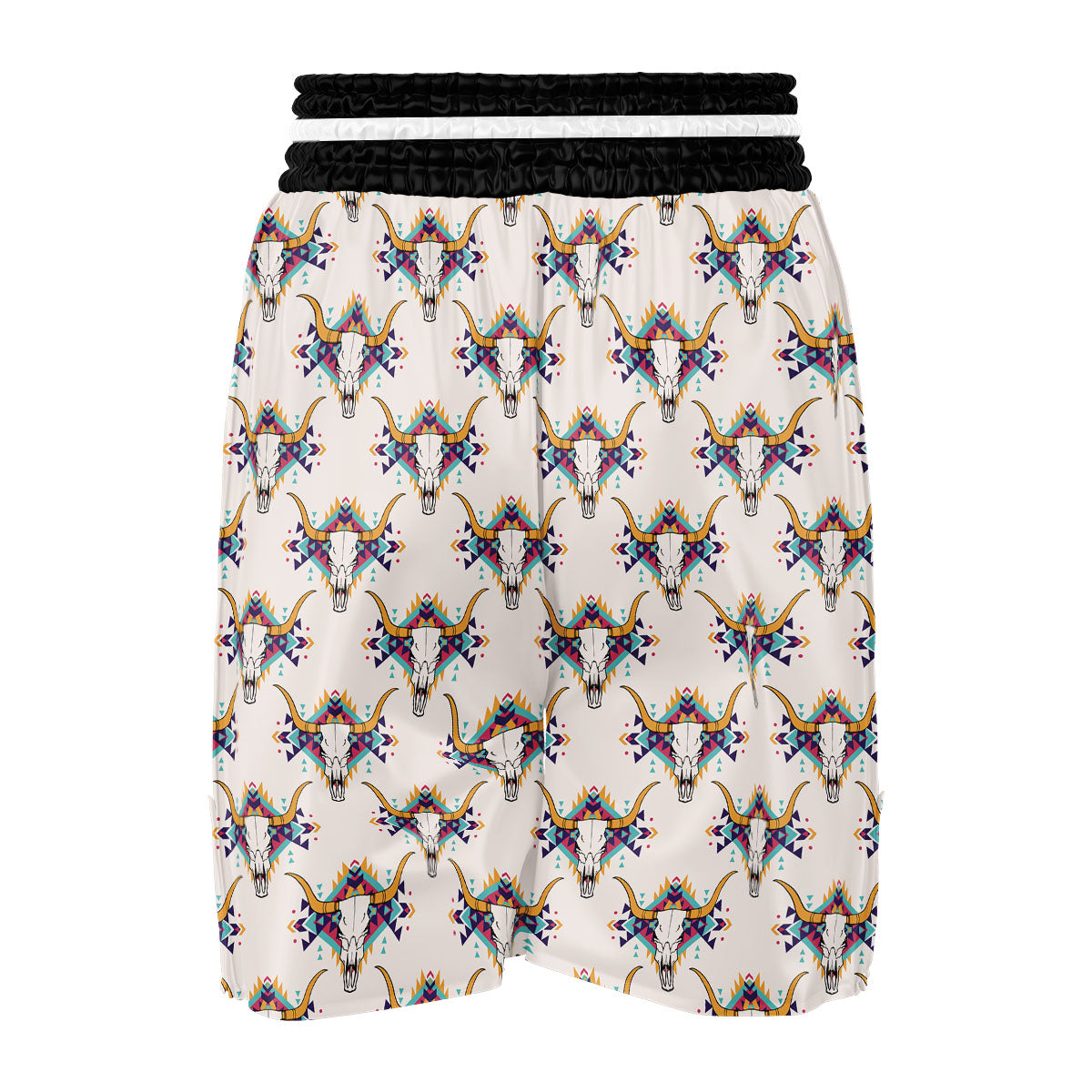 Buffalo Native Print Pattern Boxing Shorts-grizzshop