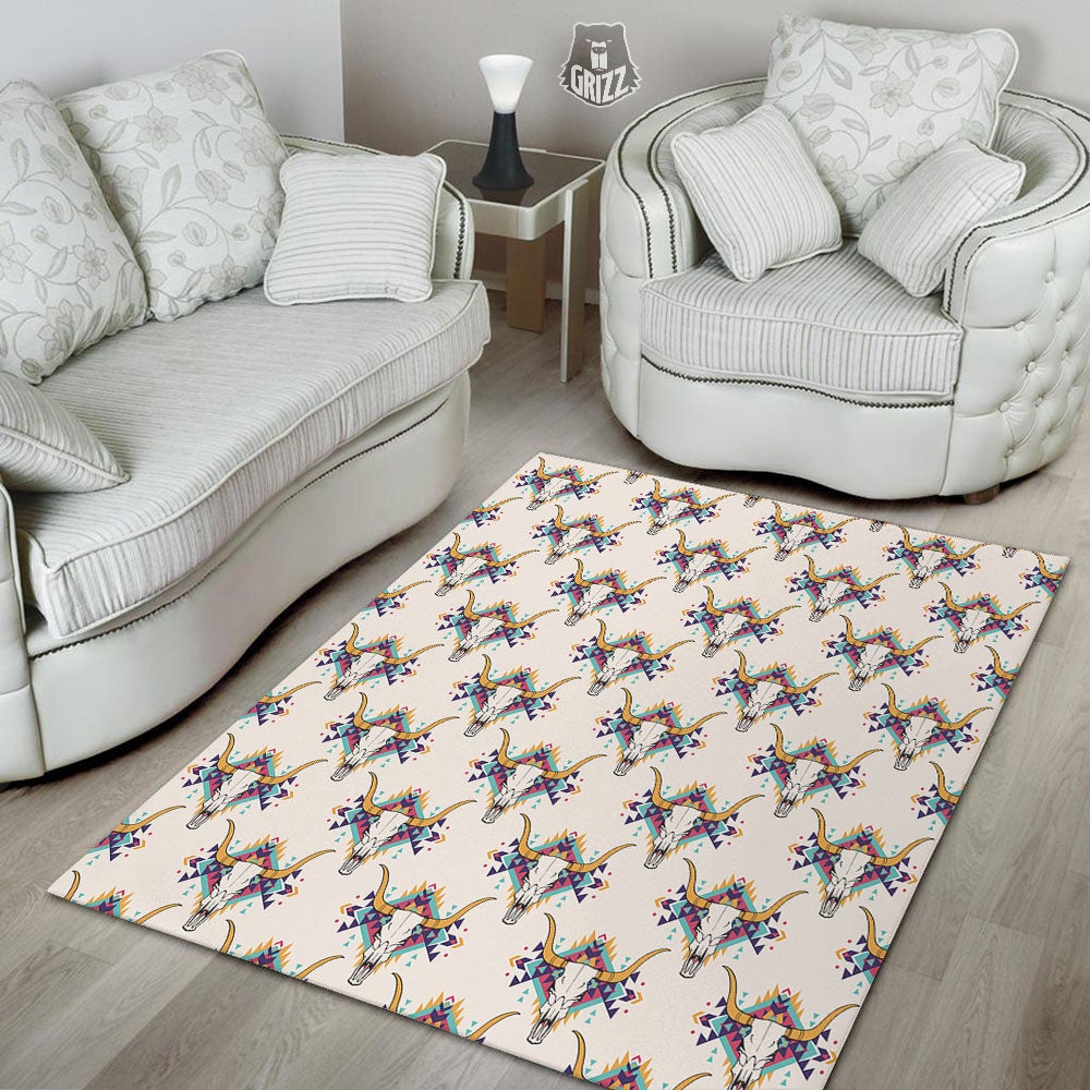 Buffalo Native Print Pattern Floor Mat-grizzshop