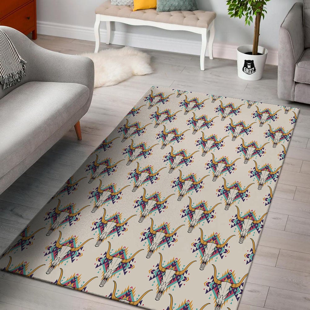 Buffalo Native Print Pattern Floor Mat-grizzshop