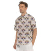 Buffalo Native Print Pattern Men's Short Sleeve Shirts-grizzshop