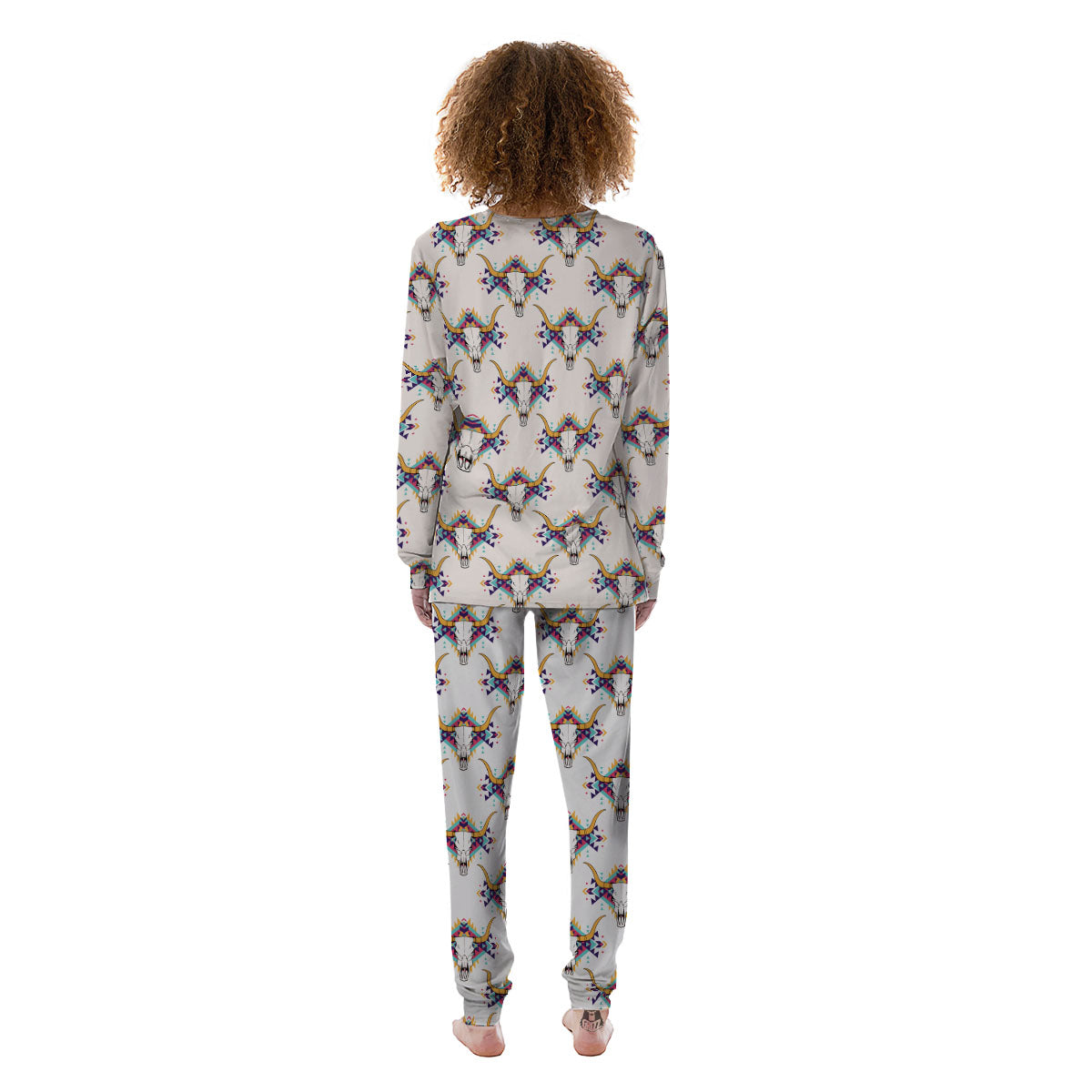 Buffalo Native Print Pattern Women's Pajamas-grizzshop
