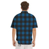 Buffalo Plaid Black And Blue Print Men's Short Sleeve Shirts-grizzshop