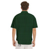 Buffalo Plaid Black And Green Print Men's Short Sleeve Shirts-grizzshop